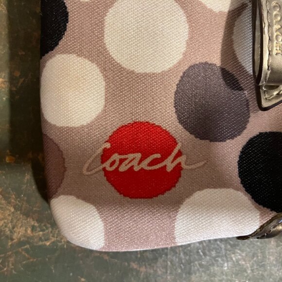 Coach Polka Dot Leather Wristlet - Picture 2 of 6
